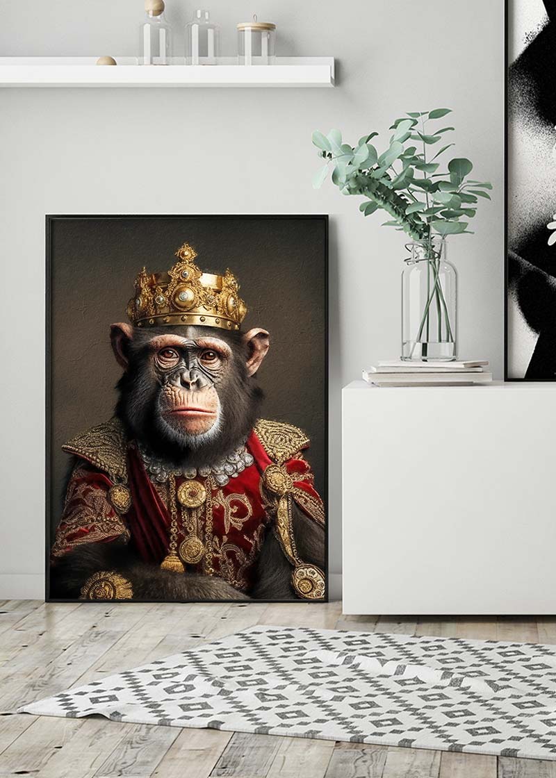 Chimpanzee Animal Portrait Print