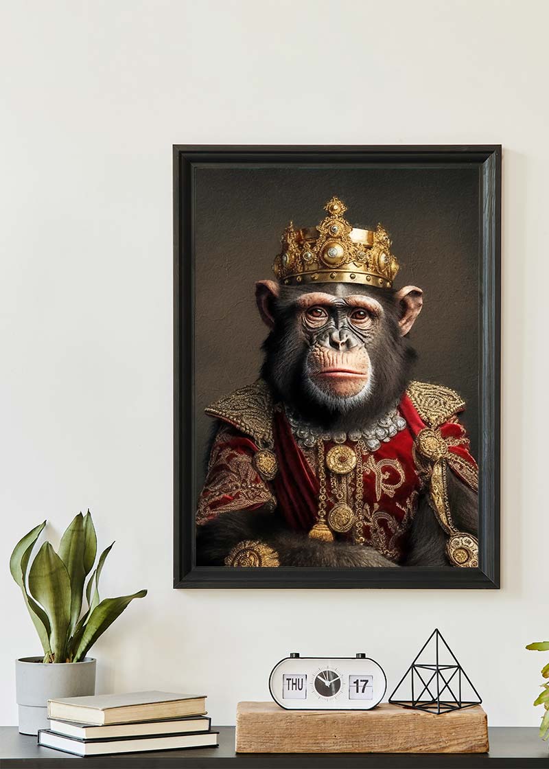 Chimpanzee Animal Portrait Print