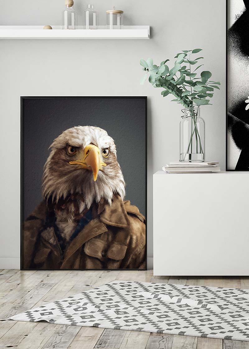 American Eagle Animal Portrait Print