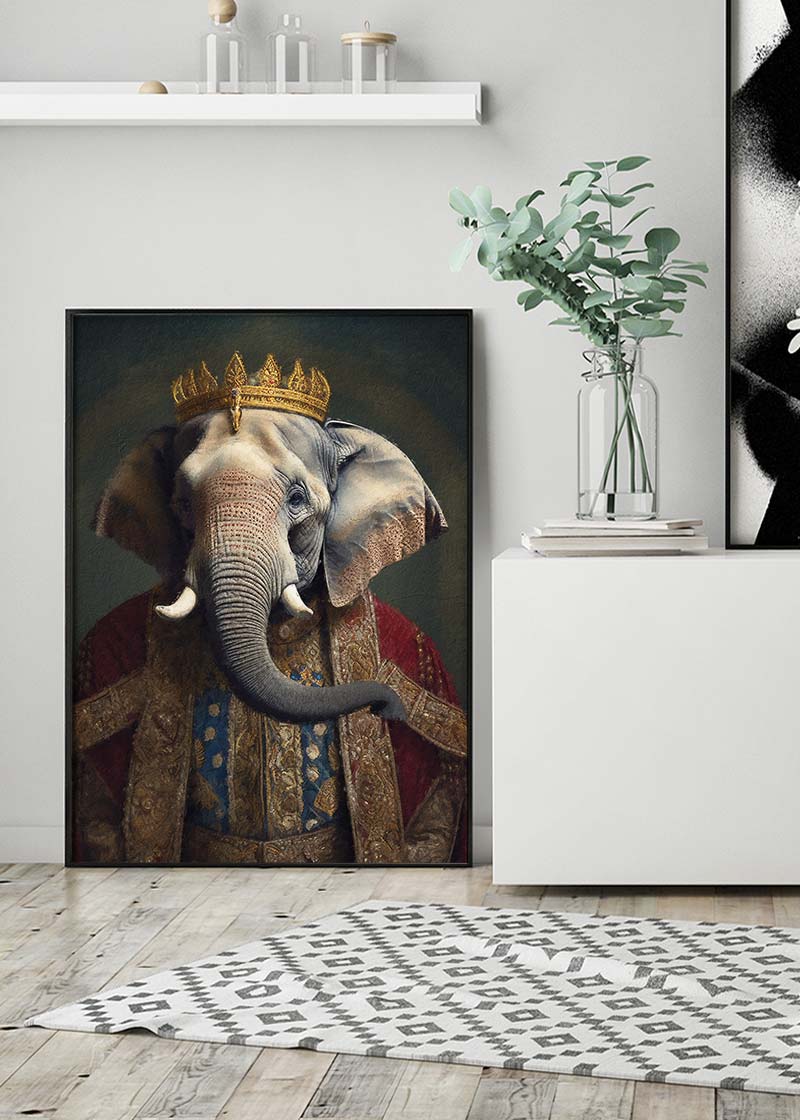 Elephant Animal Portrait Print