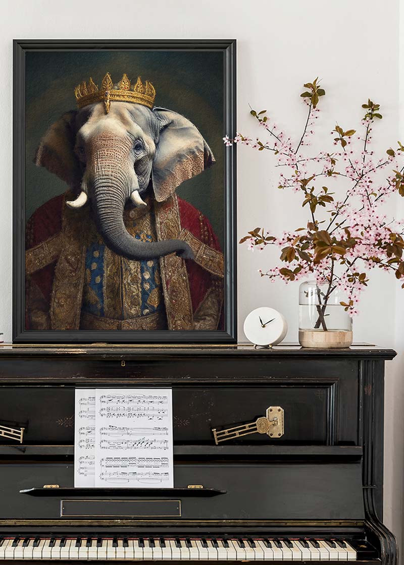 Elephant Animal Portrait Print