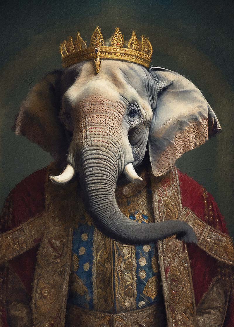 Elephant Animal Portrait Print