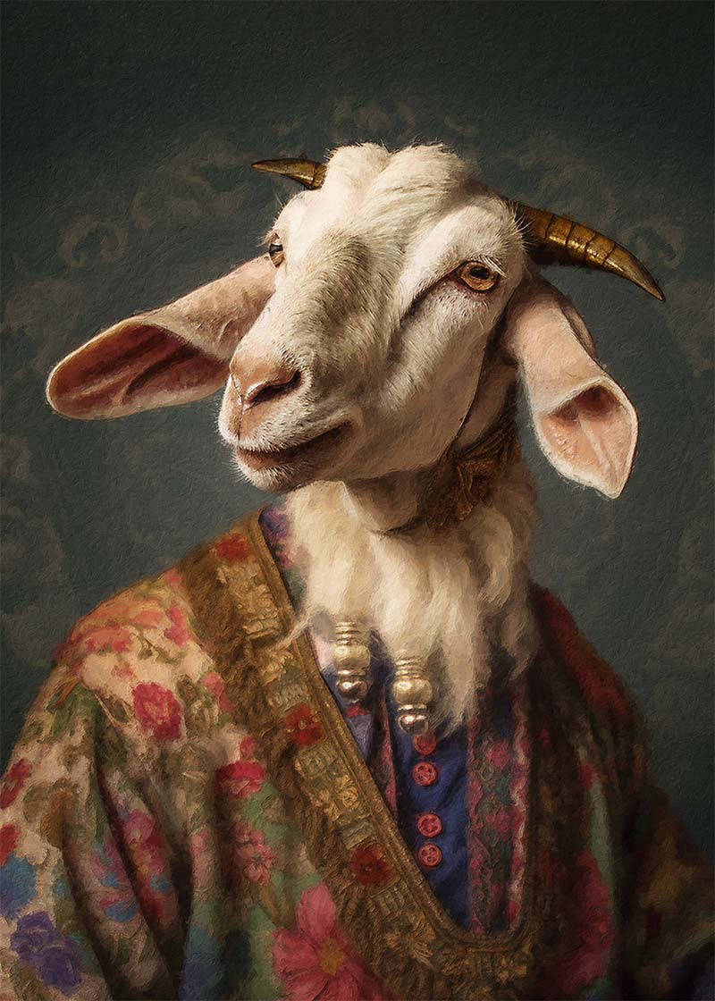 Goat Animal Portrait Print