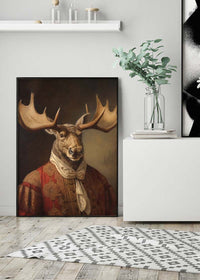 Moose Animal Portrait Print
