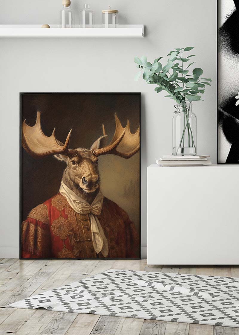 Moose Animal Portrait Print