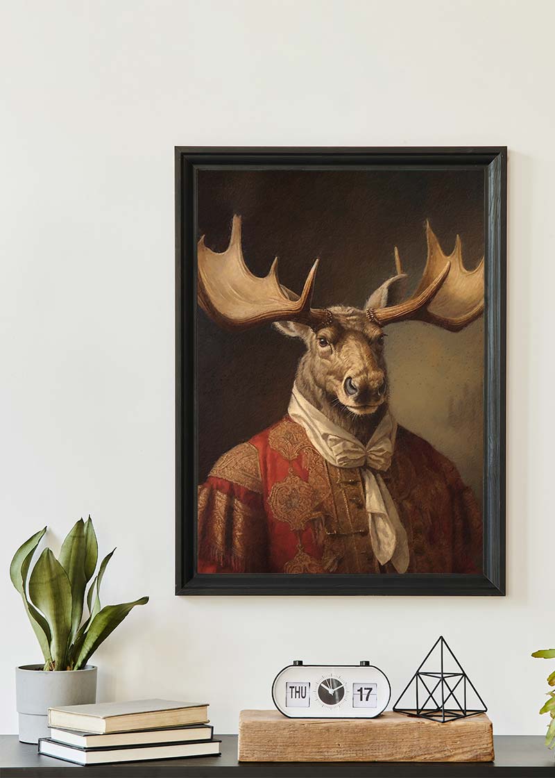 Moose Animal Portrait Print