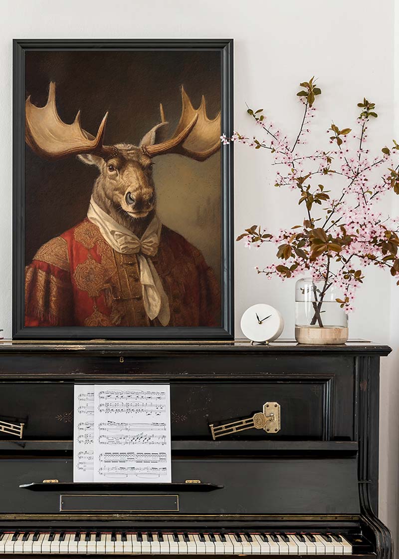Moose Animal Portrait Print