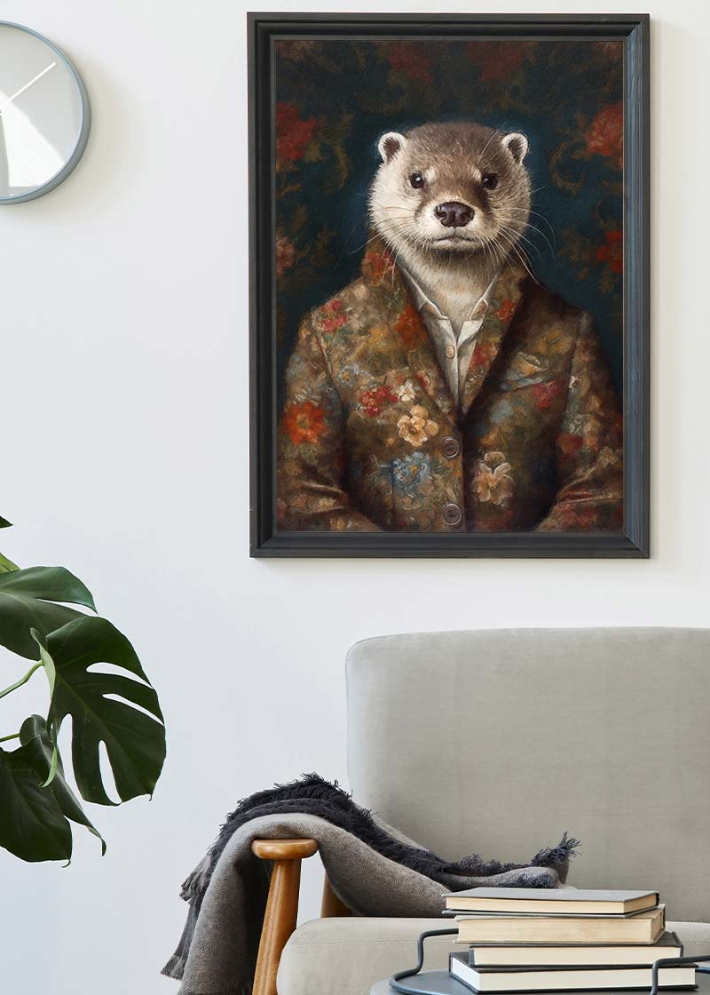 Otter Animal Portrait Print