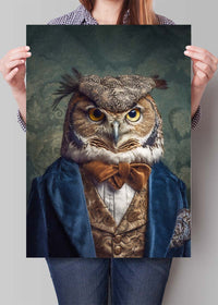 Owl Animal Portrait Print