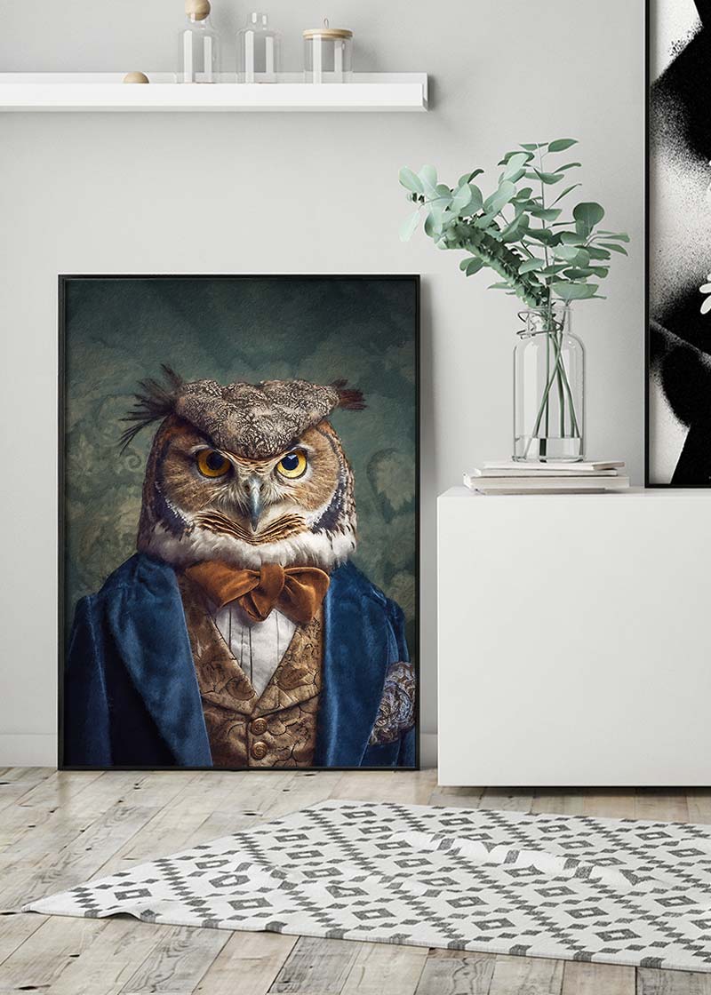 Owl Animal Portrait Print