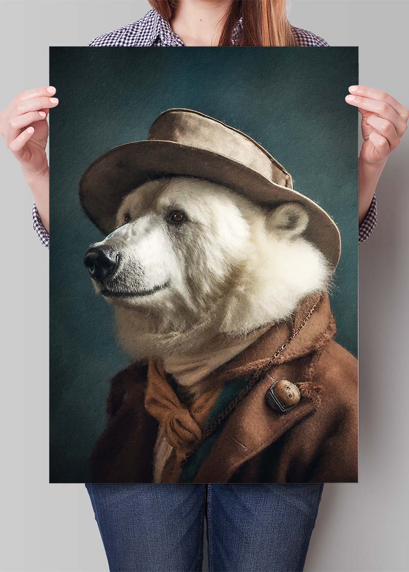 Polar Bear Animal Portrait Print