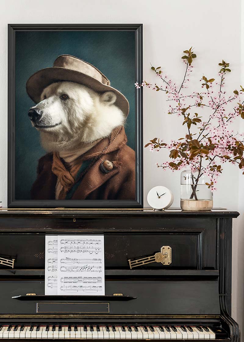 Polar Bear Animal Portrait Print