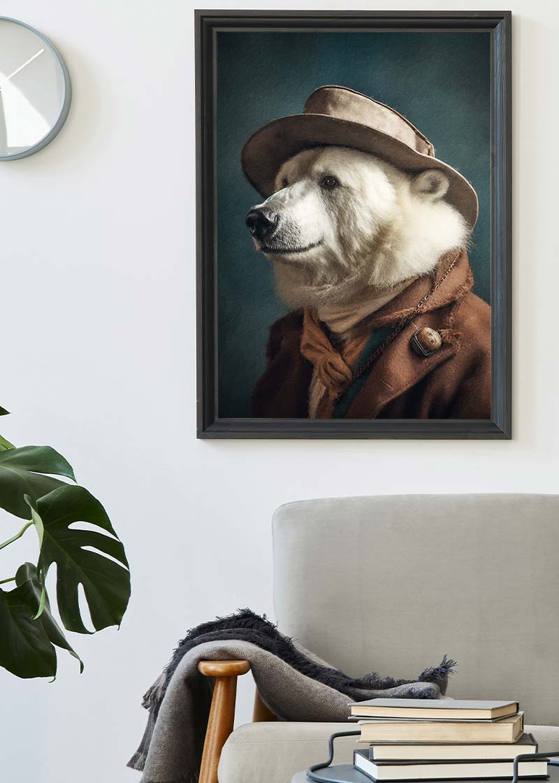 Polar Bear Animal Portrait Print