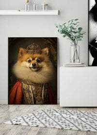 Pomeranian Animal Portrait Print