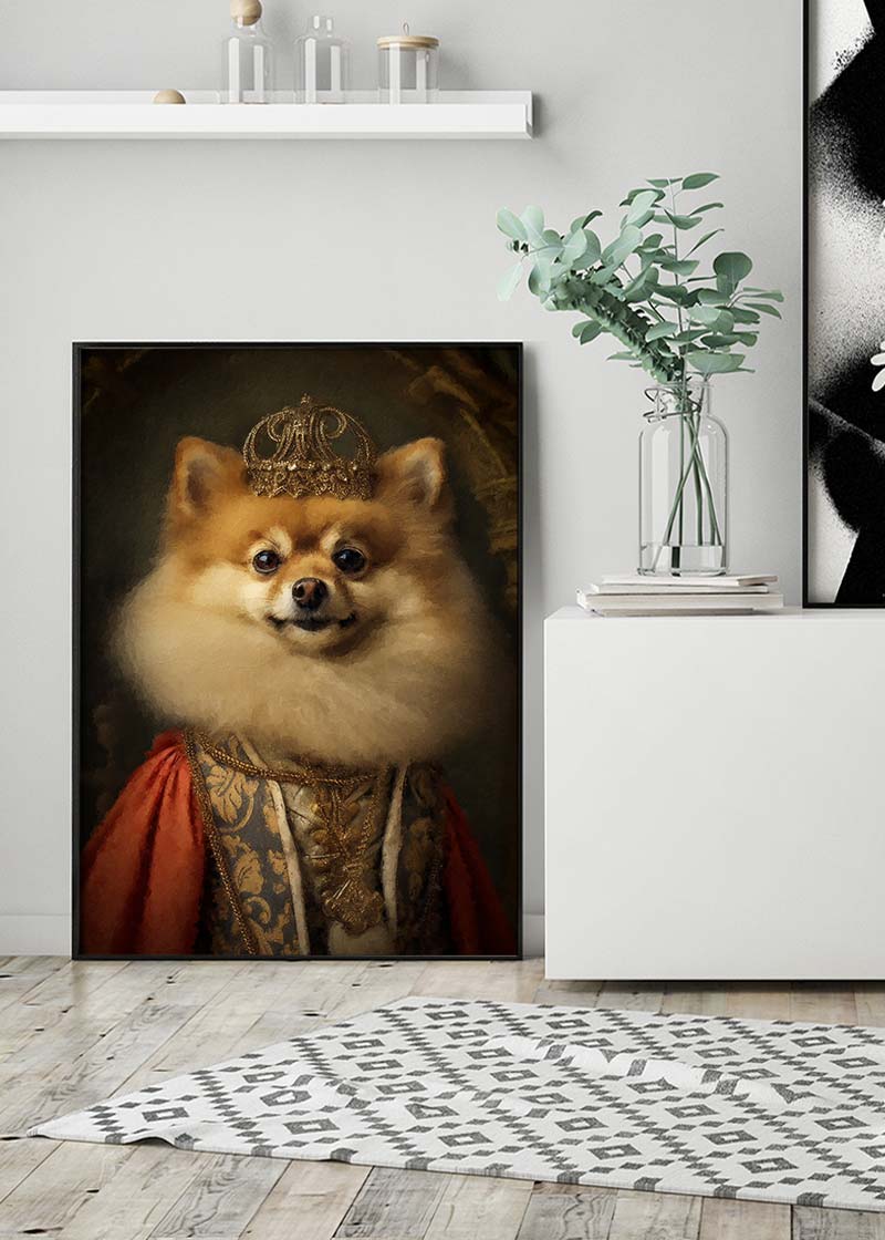 Pomeranian Animal Portrait Print