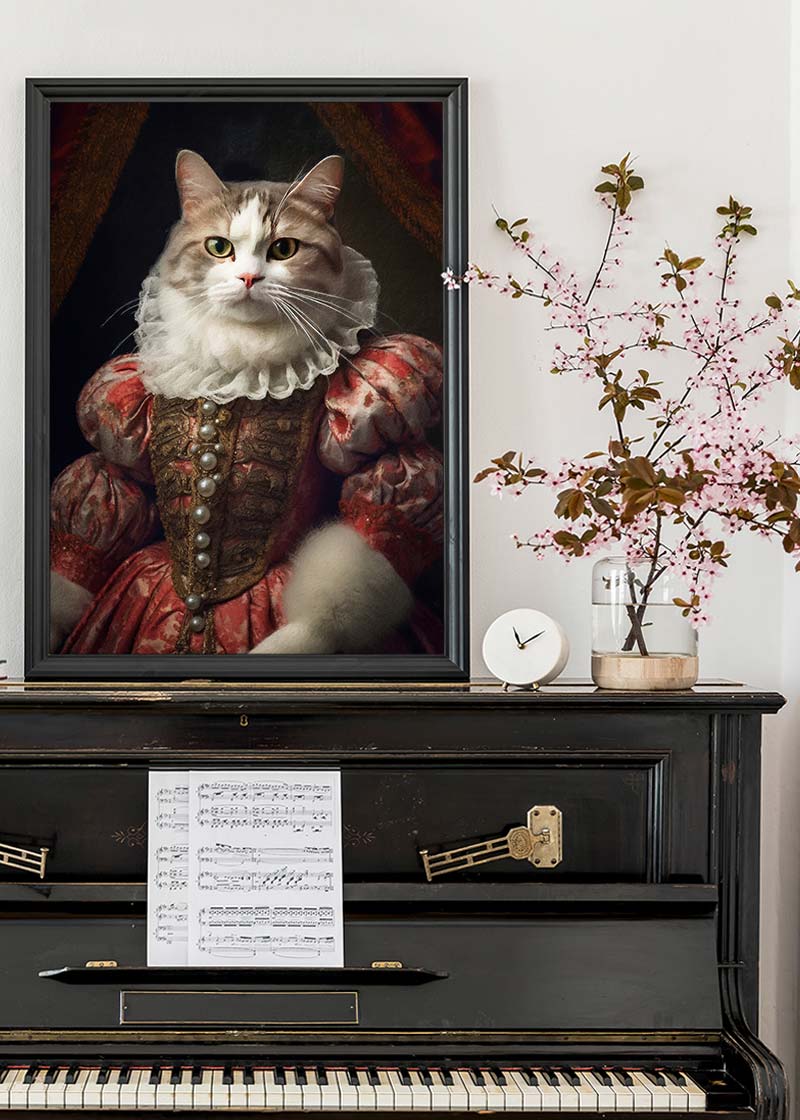 Shorthair Cat Animal Portrait Print