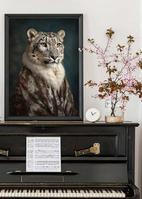 Snow Leopard 1 Animal Portrait Print