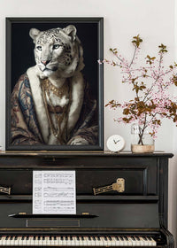 Snow Leopard 2 Animal Portrait Print