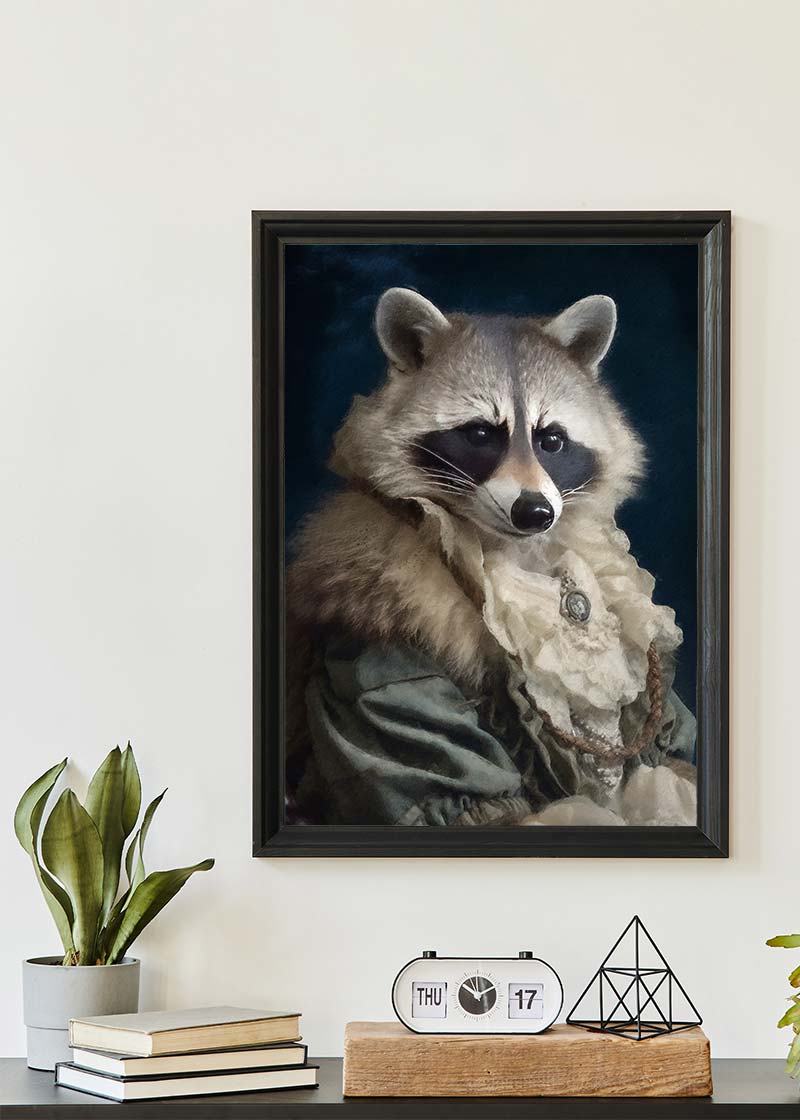 Raccoon Animal Portrait Print