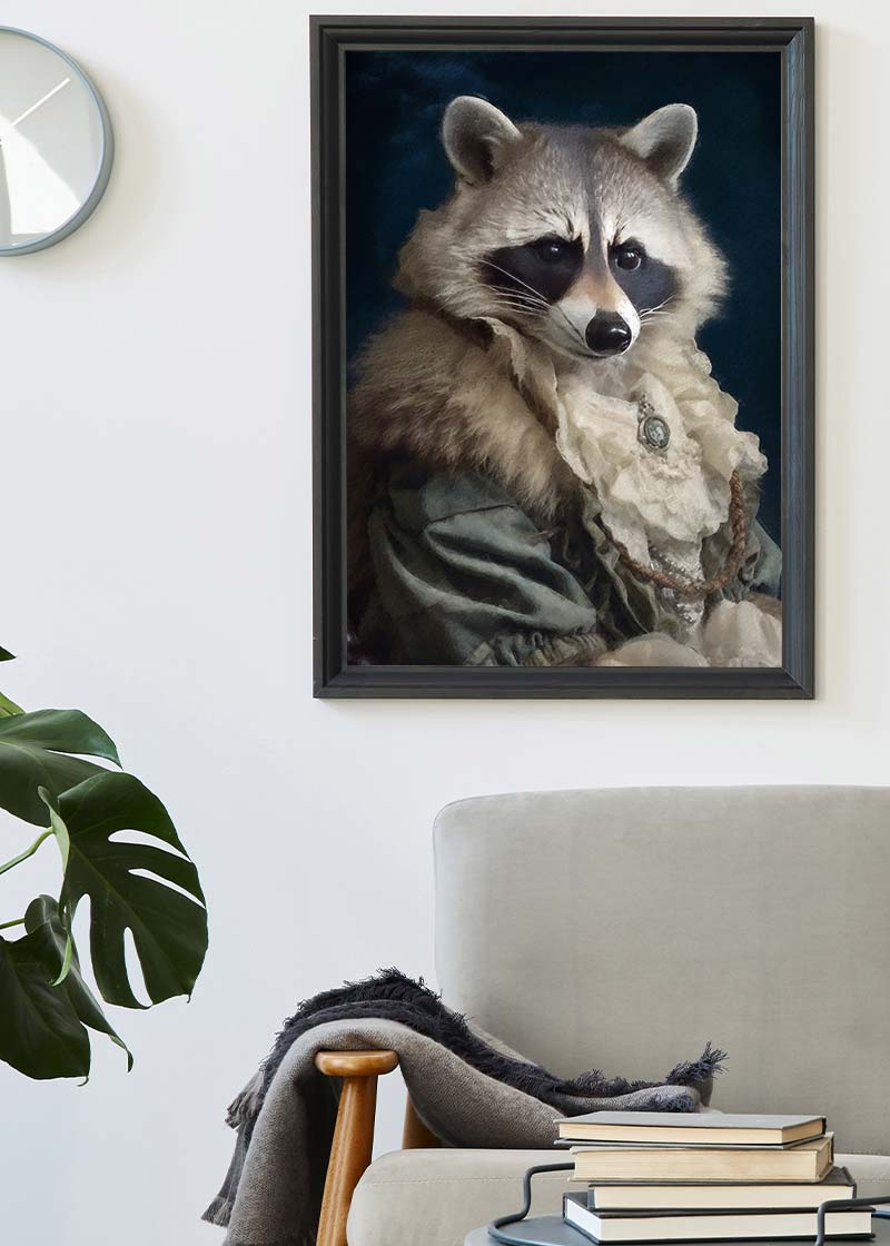 Raccoon Animal Portrait Print