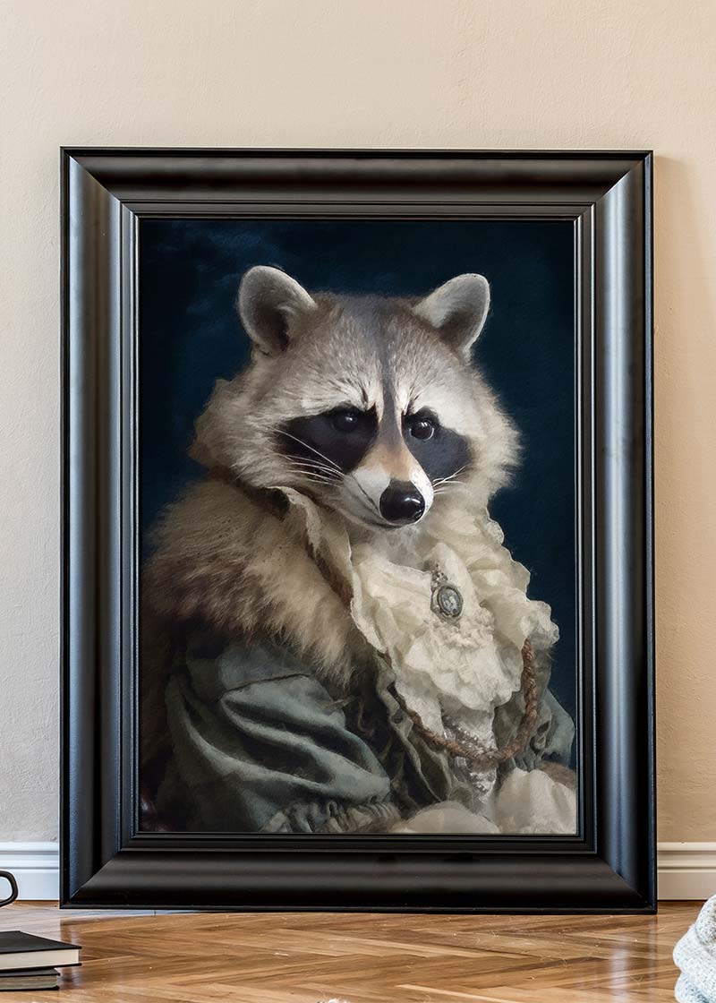 Raccoon Animal Portrait Print
