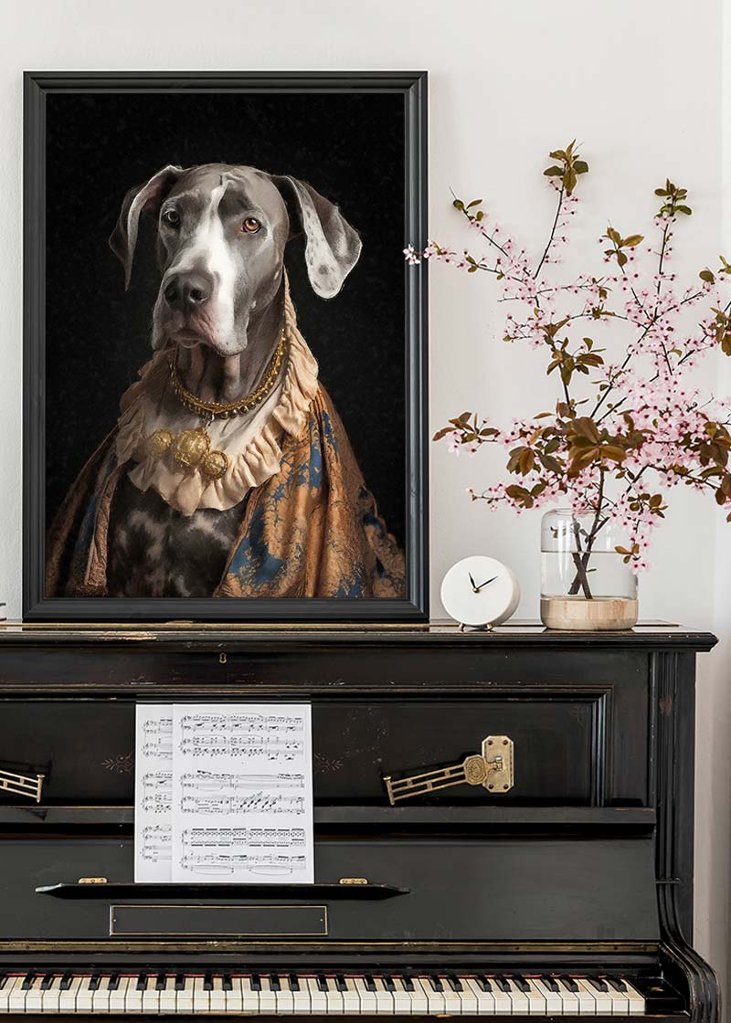 Great Dane Dog Portrait Print