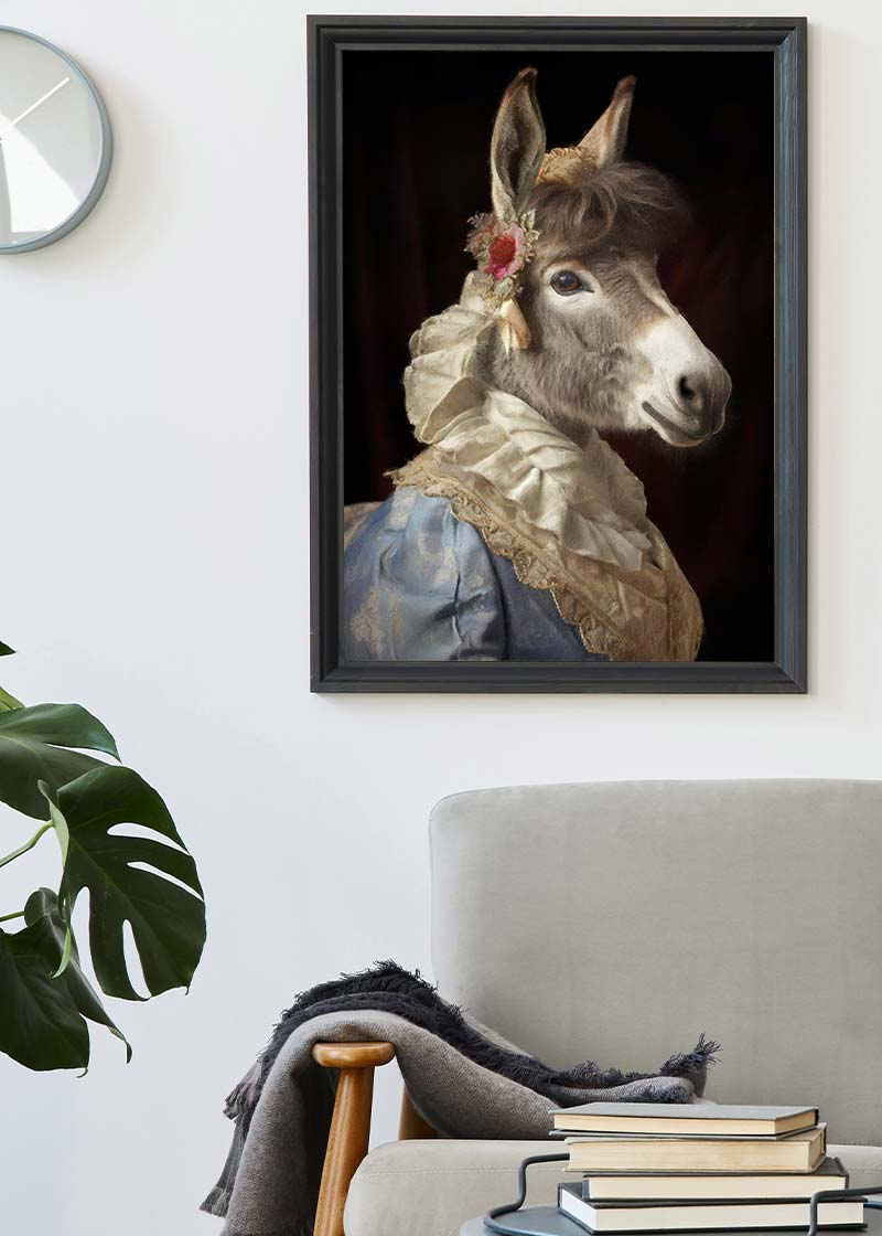 Donkey Animal Portrait Print