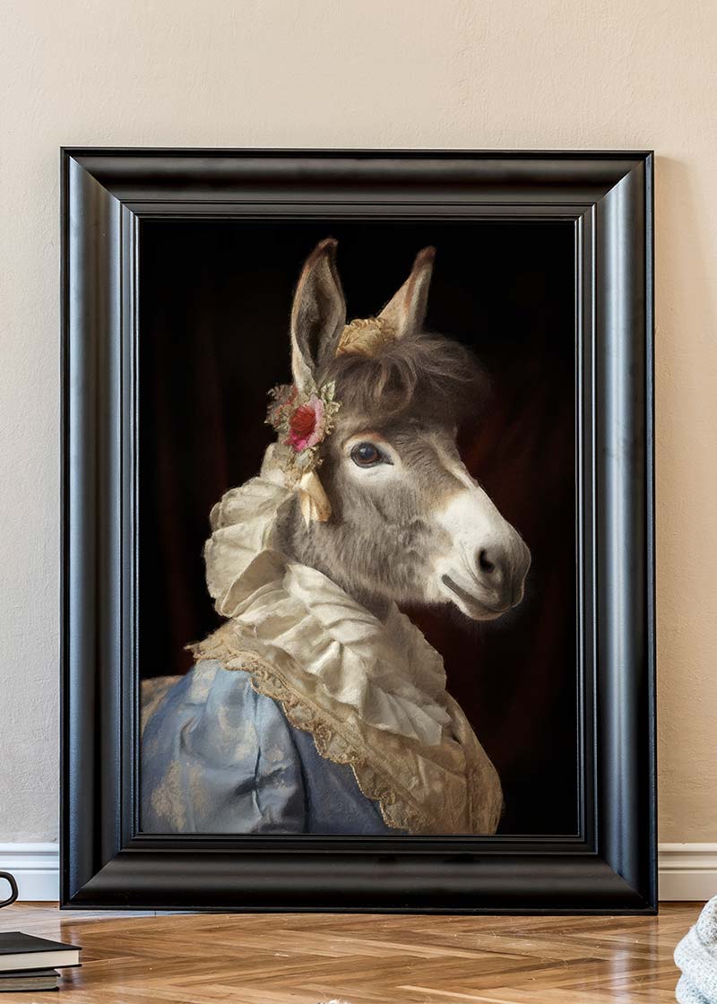 Donkey Animal Portrait Print