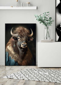 Bison Animal Portrait Print