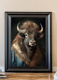 Bison Animal Portrait Print