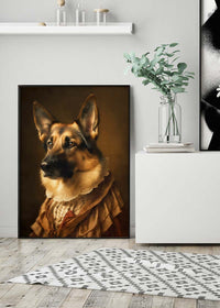 German Shepherd Alsatian Dog Portrait Print