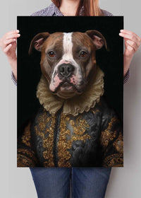 Staffordshire Bull Terrrier Staffy Dog Portrait Print