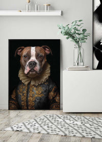 Staffordshire Bull Terrrier Staffy Dog Portrait Print