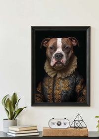 Staffordshire Bull Terrrier Staffy Dog Portrait Print