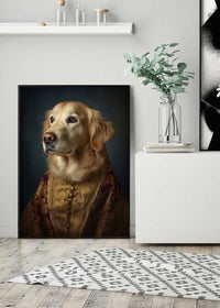 Golden Retriever Dog Portrait Print