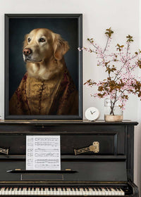 Golden Retriever Dog Portrait Print