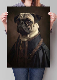 Pug Dog Portrait Print