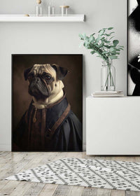 Pug Dog Portrait Print