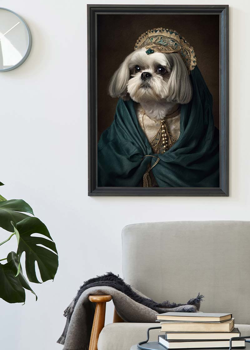 Shih Tzu Dog Portrait Print