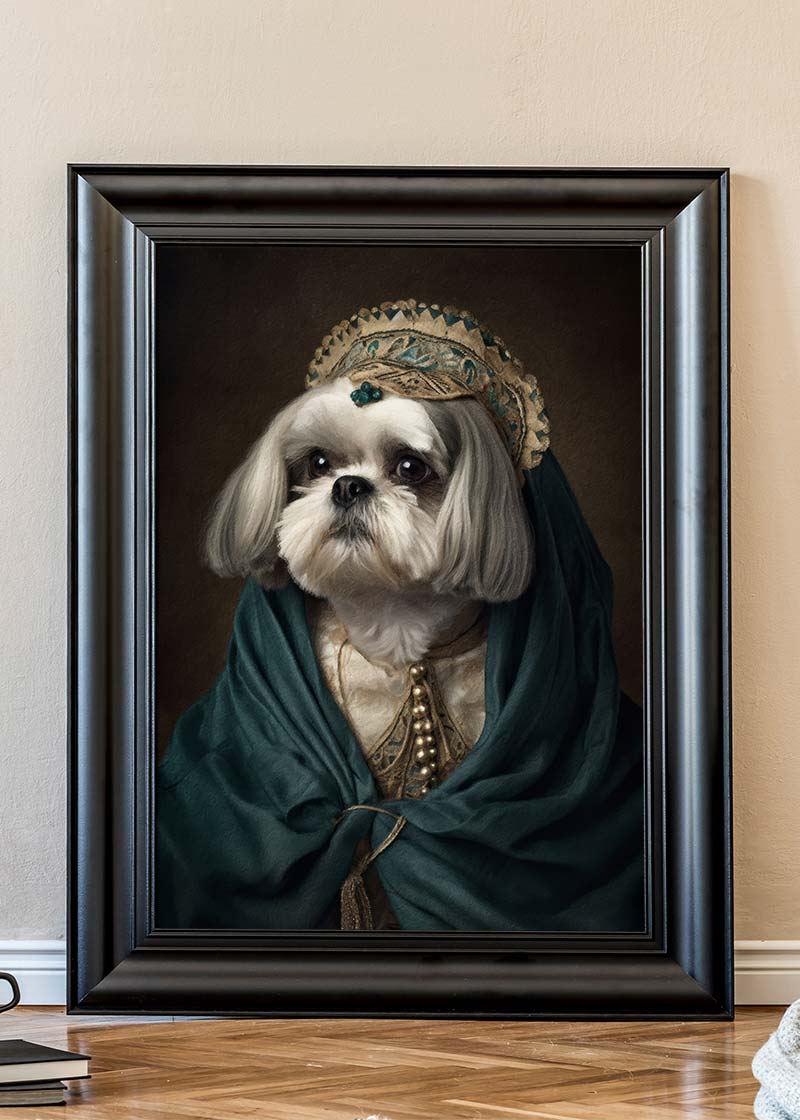 Shih Tzu Dog Portrait Print