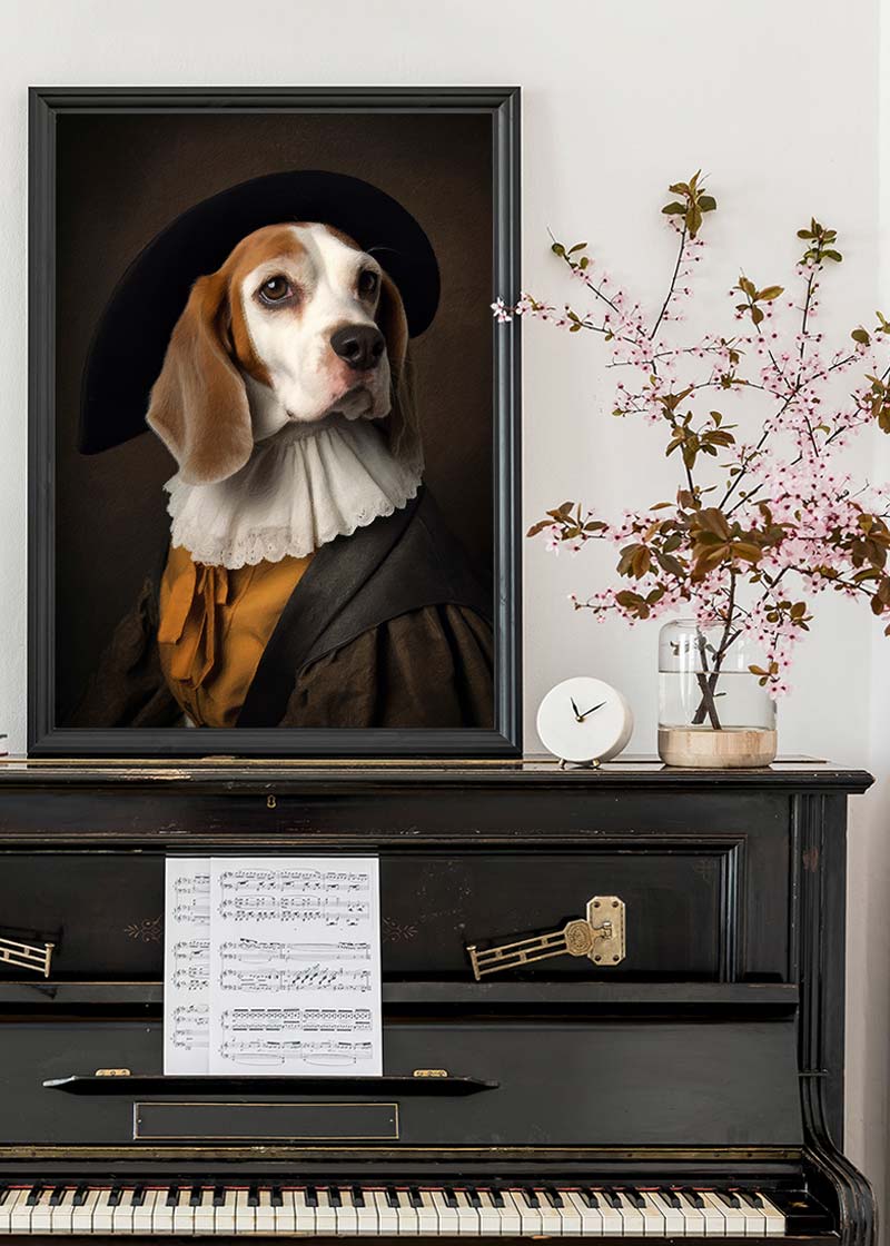 Beagle Dog Portrait Print