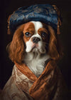 King Charles Spaniel Tan Dog Portrait Print