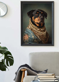 Rottweiler Dog Portrait Print