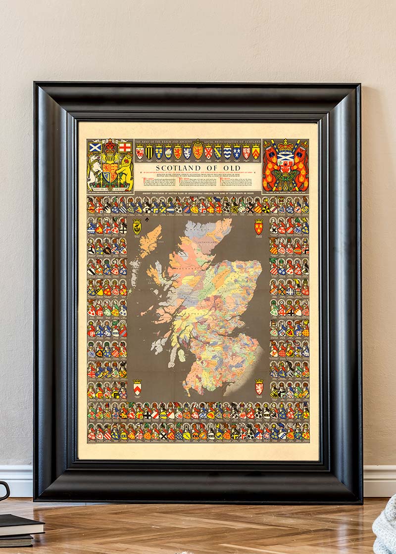 1975 Map of Scotland of Old