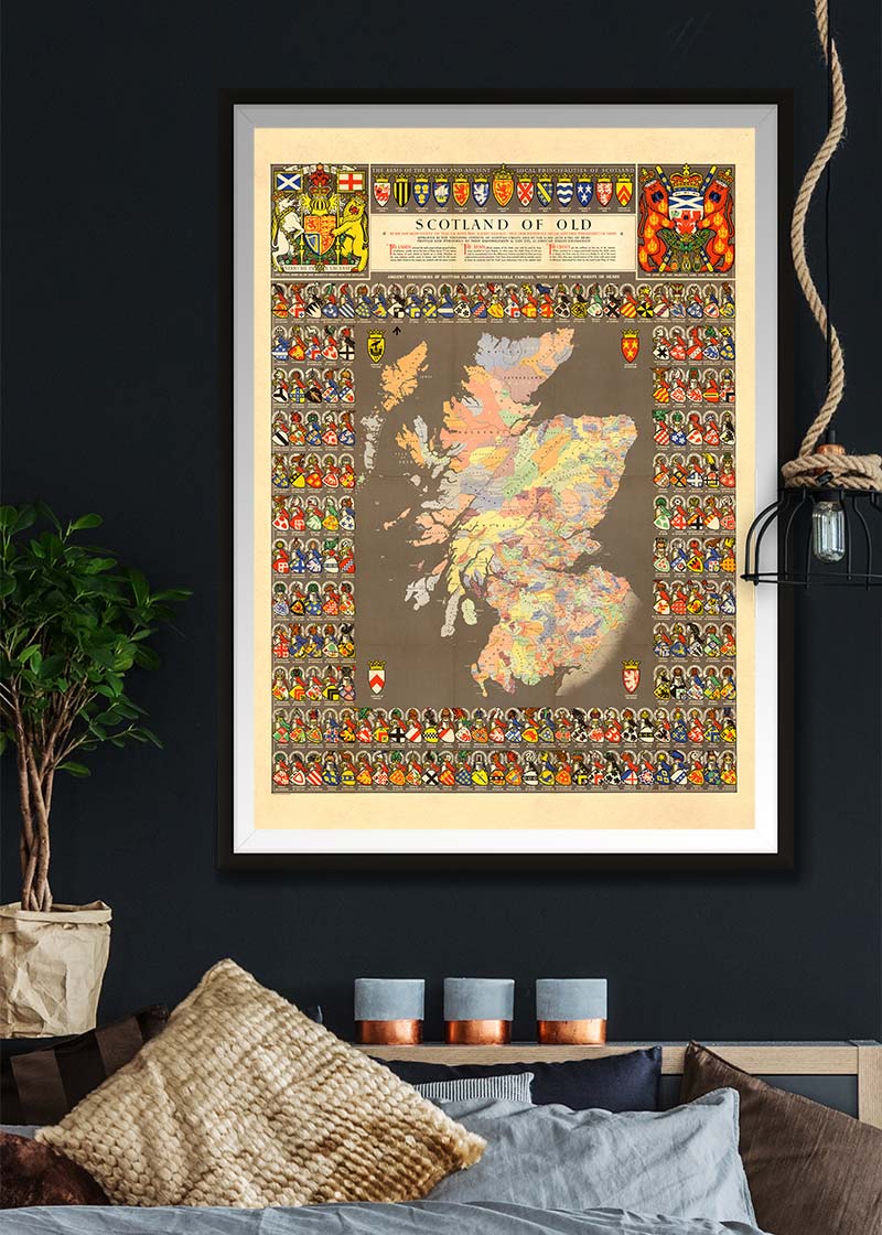 1975 Map of Scotland of Old