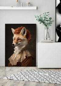 Fox Lady Animal Portrait Print