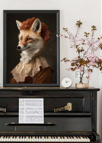 Fox Lady Animal Portrait Print