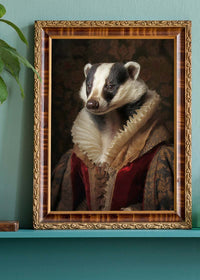 Badger Lady Portrait Print