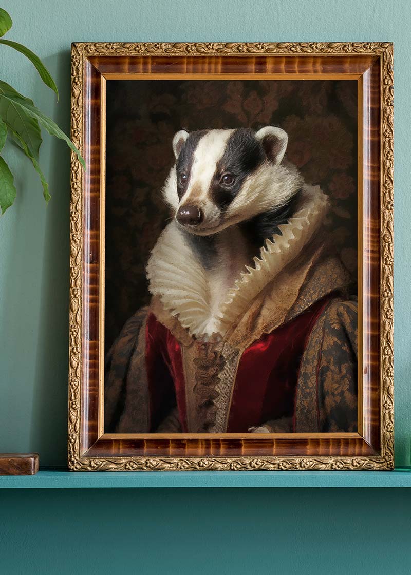 Badger Lady Portrait Print