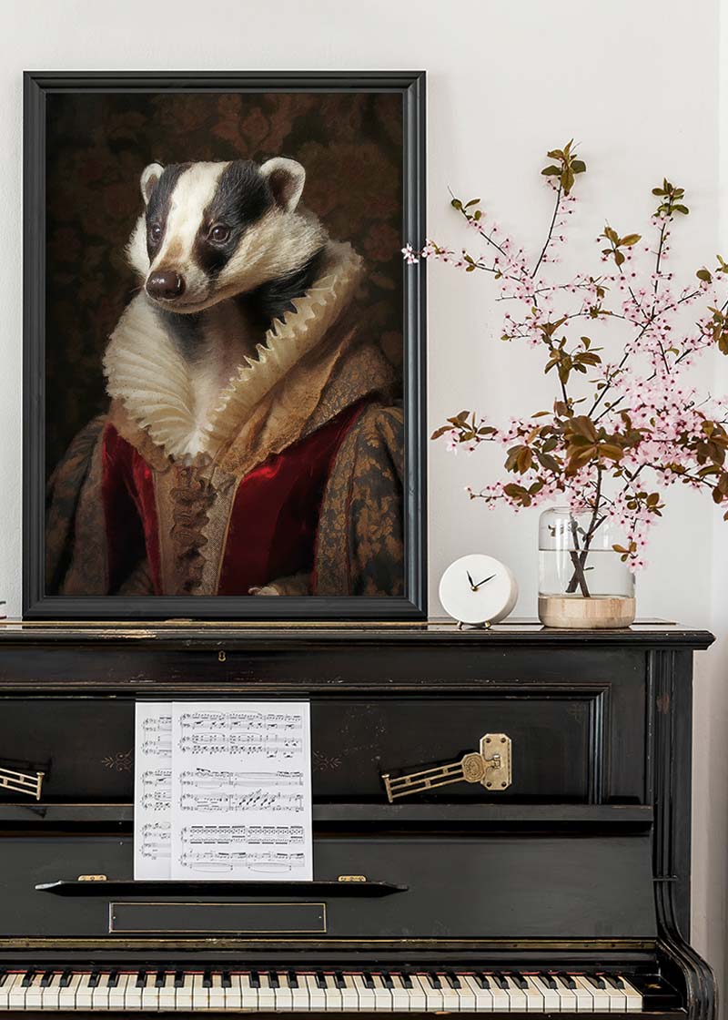 Badger Lady Portrait Print